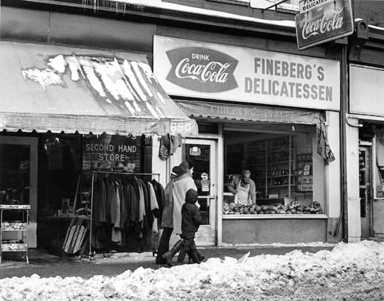 #137 Fineberg’s Delicatessen. My maternal grandparent’s deli at 648 Queen St. West. (Their family lived in the apartment on the second floor.), 1960s