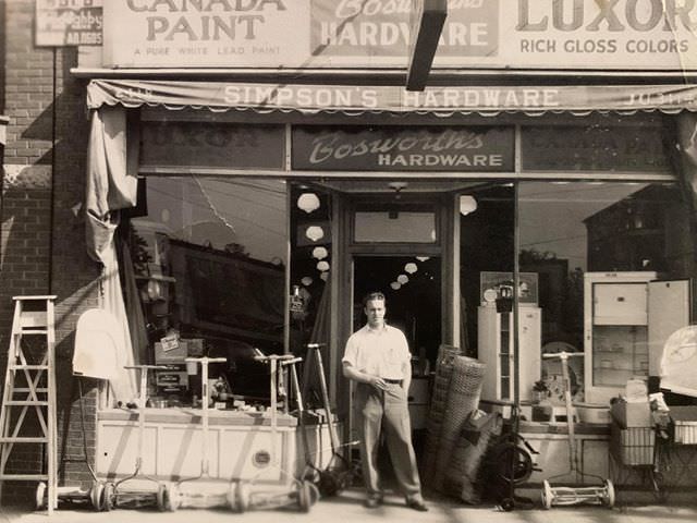 #100 Bosworth Hardware at Bloor and Armadale, 1950