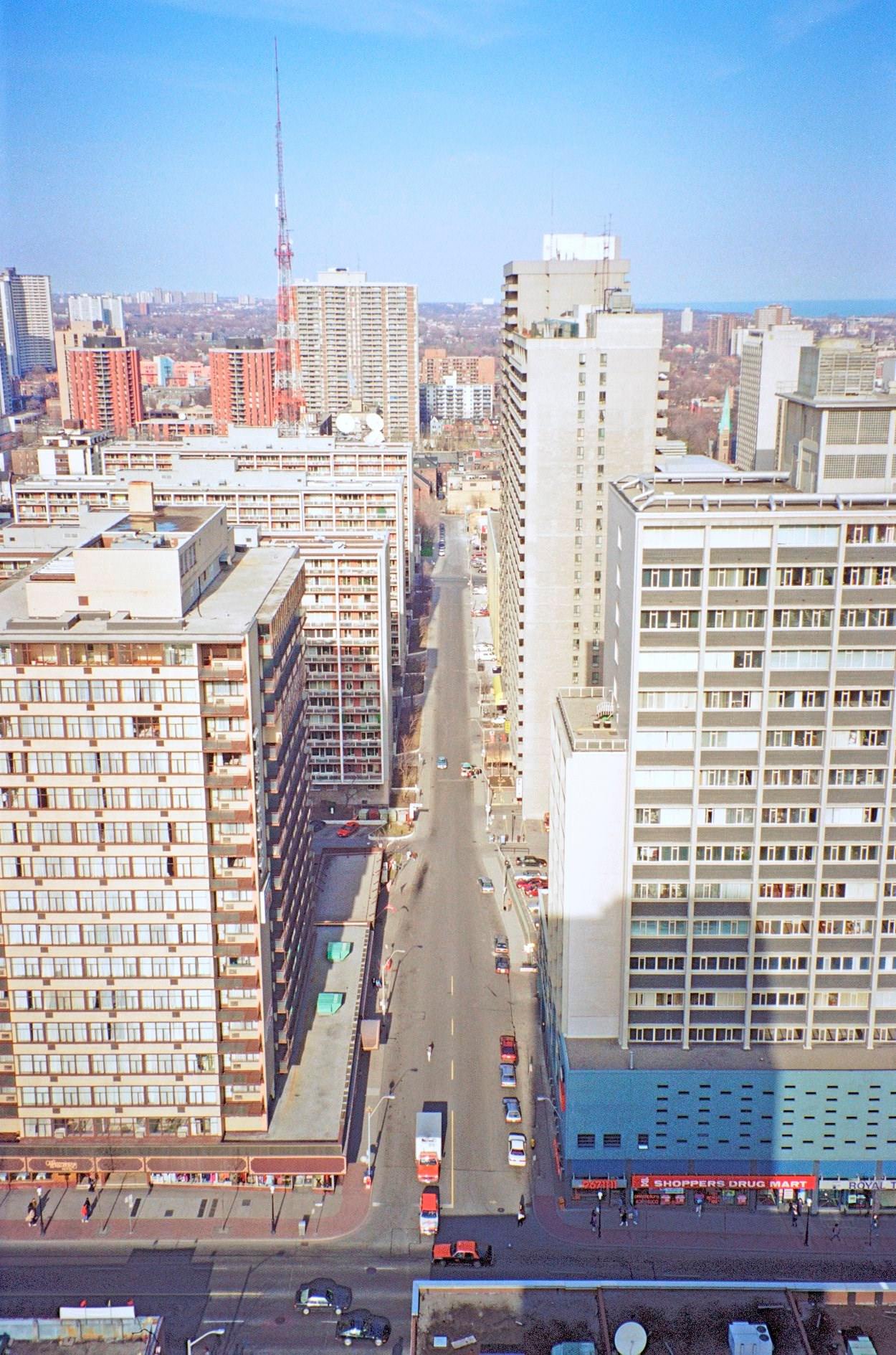 #10 Looking east from the roof of 25 Grenville Street, 1993