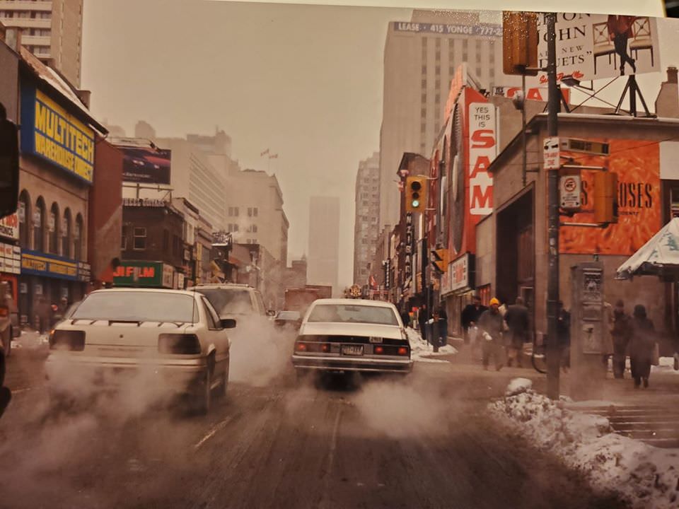 #11 Yonge Street looking north at Gould, 1992.