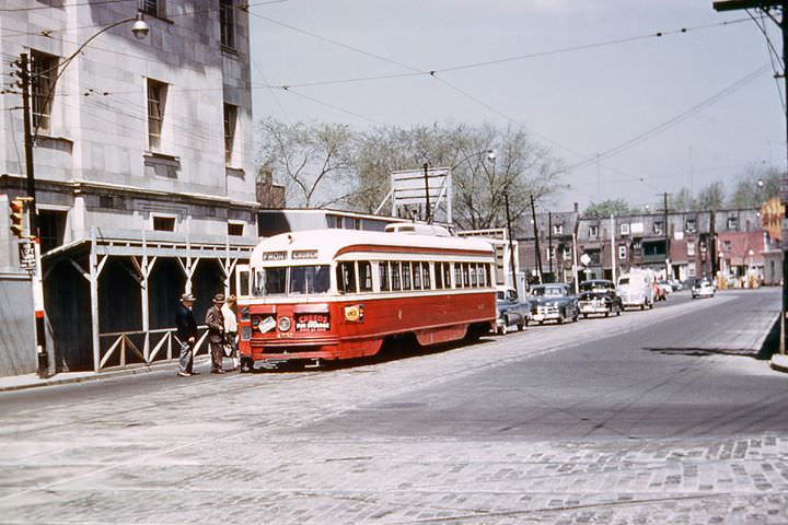 #102 Church Street looking north at Bloor Street, 1954