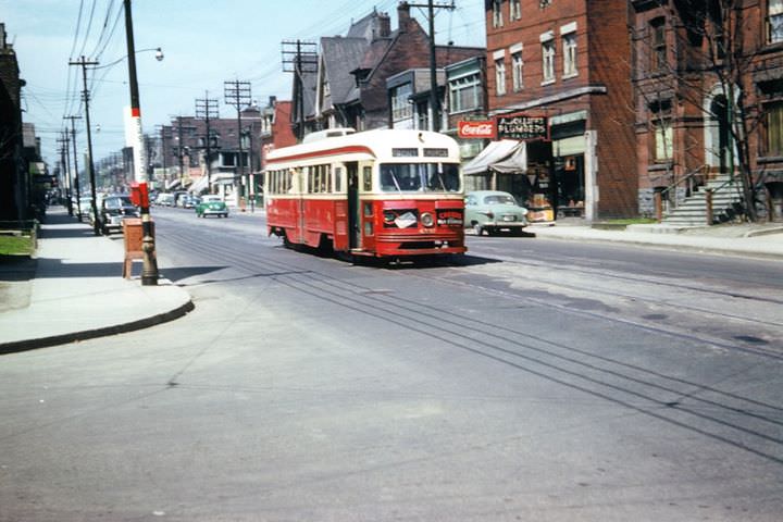 #105 Church St. and Alexander St. looking North east.. Lewis swanson, 1954