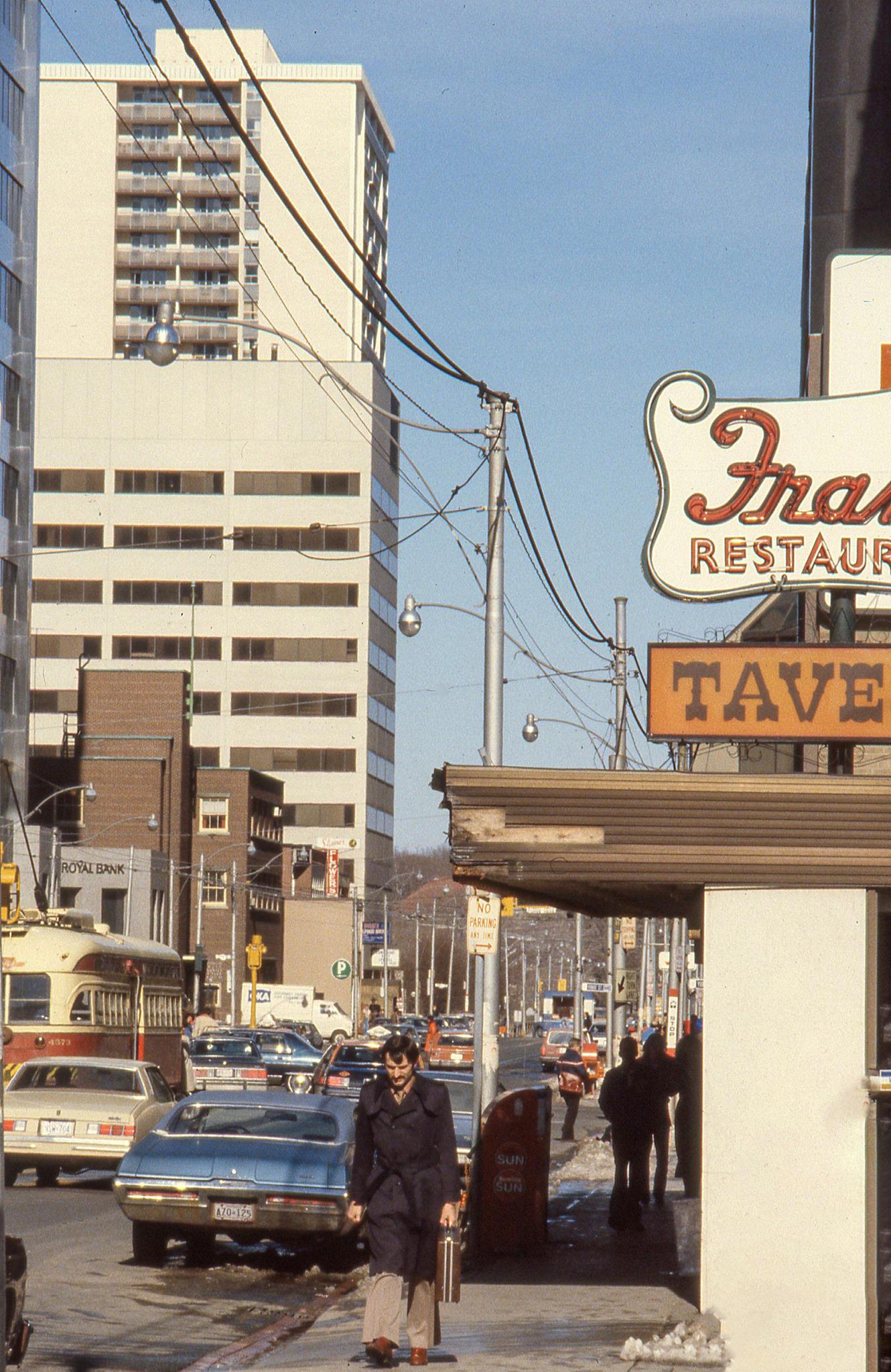 #101 St. Clair West looking east towards Yonge Street, 1978.