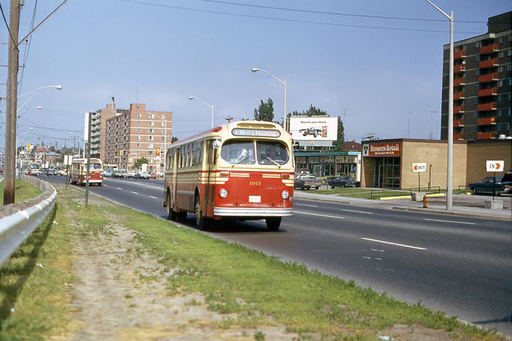 #116 St. Clair Ave. East looking east towards Birchmount Road, 1973