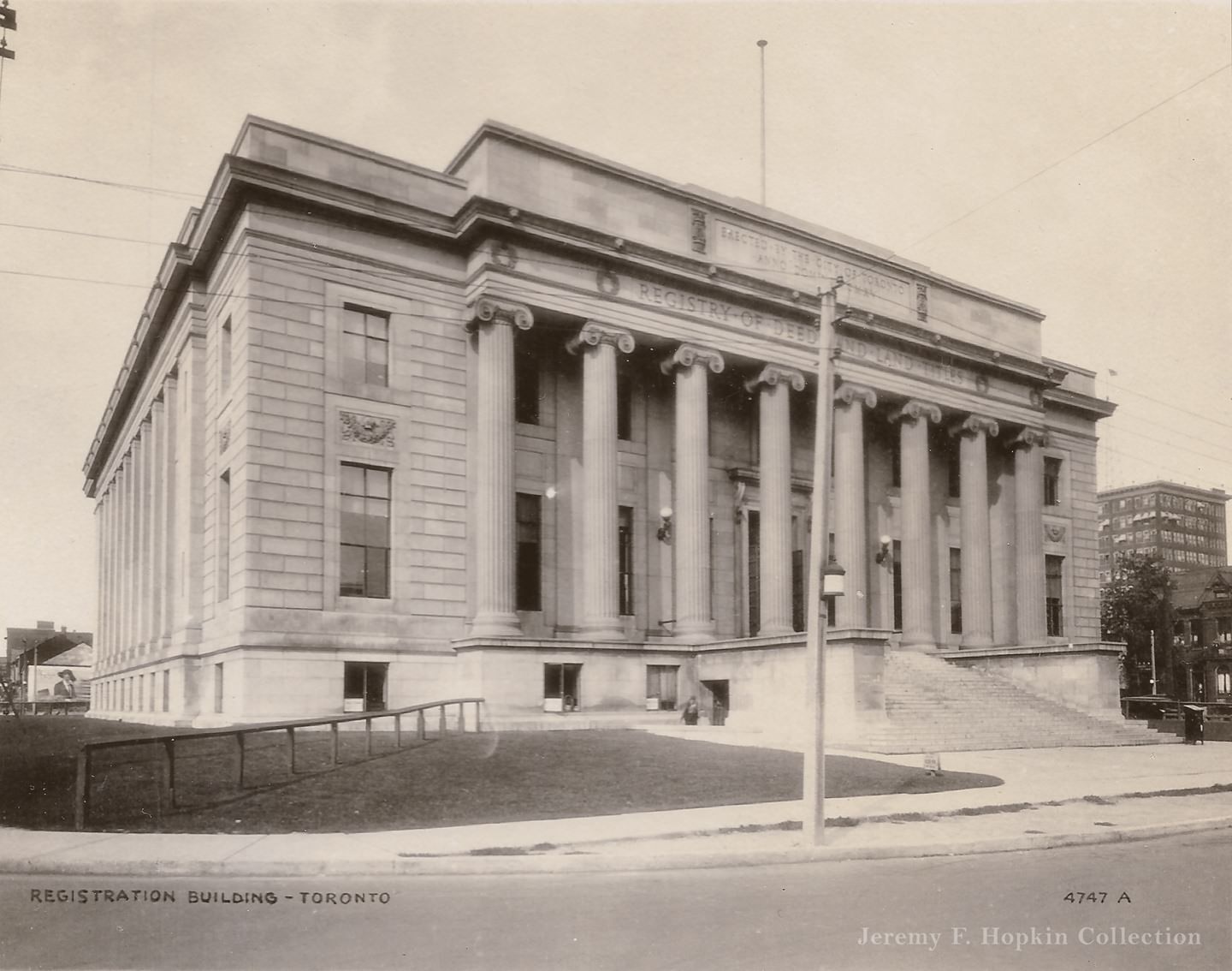 #138 Registry of Deeds and Land Titles, Queen St. W., c, 1920. Demolished to make way for Toronto’s current City Hall building in 1957.