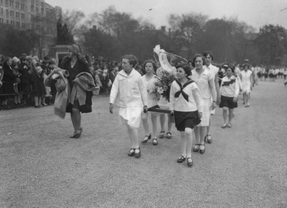 #140 Empire Day parade, Morse Street School flower party – May 23, 1929