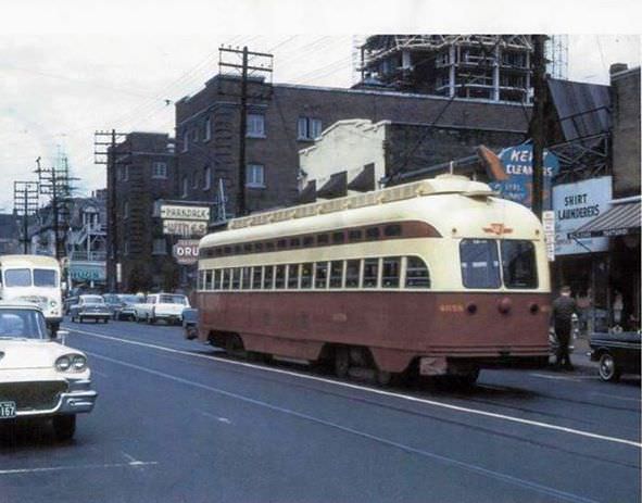 #167 Church Street looking northeast to Wellesley Street, 1963
