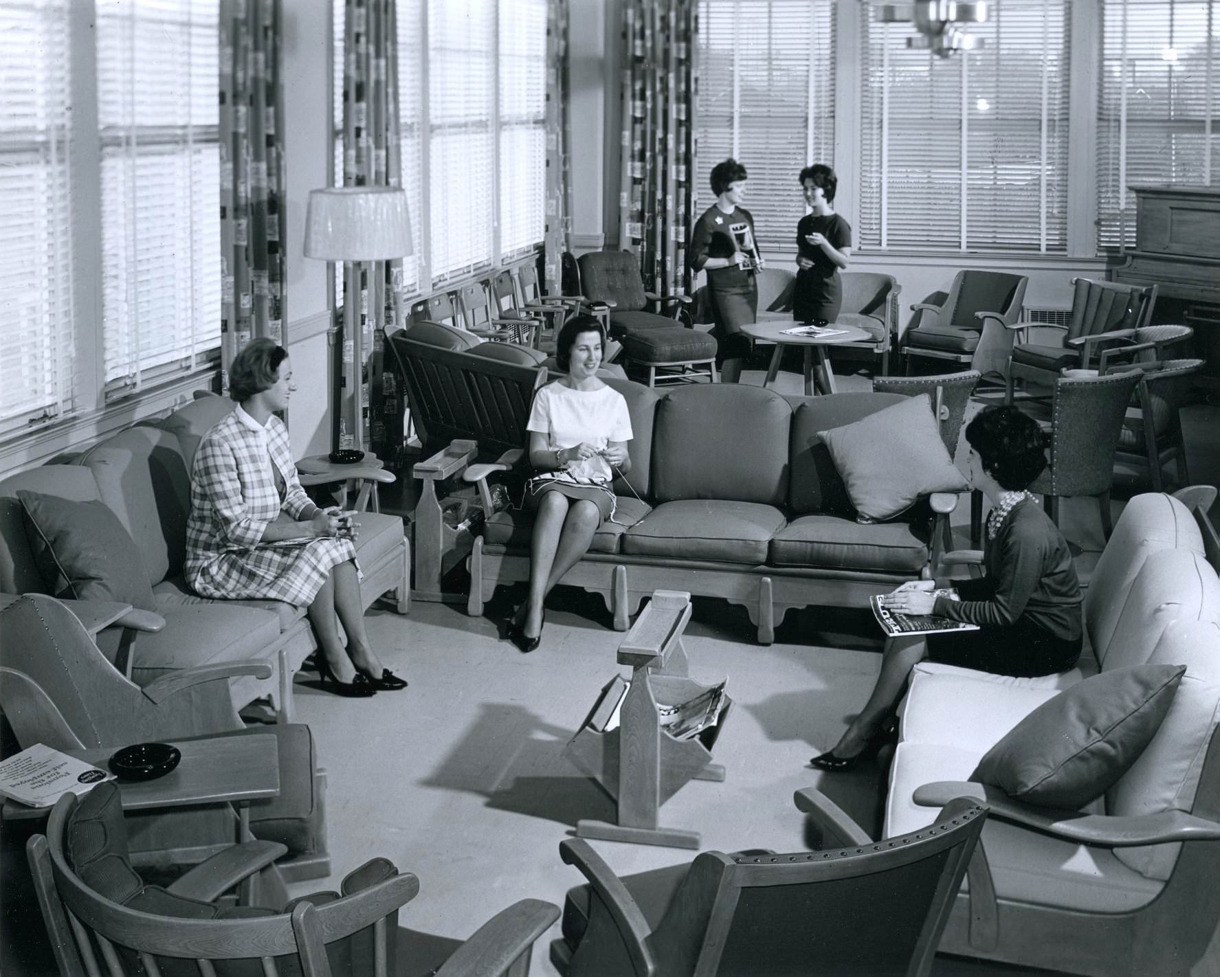 #174 Ladies Lounge inside Building 9, ‘Kodak Heights’ facility, 1964.