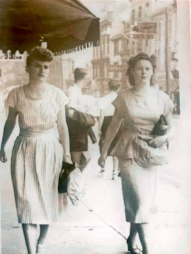 #39 Ladies walking up Yonge Street, 1940s