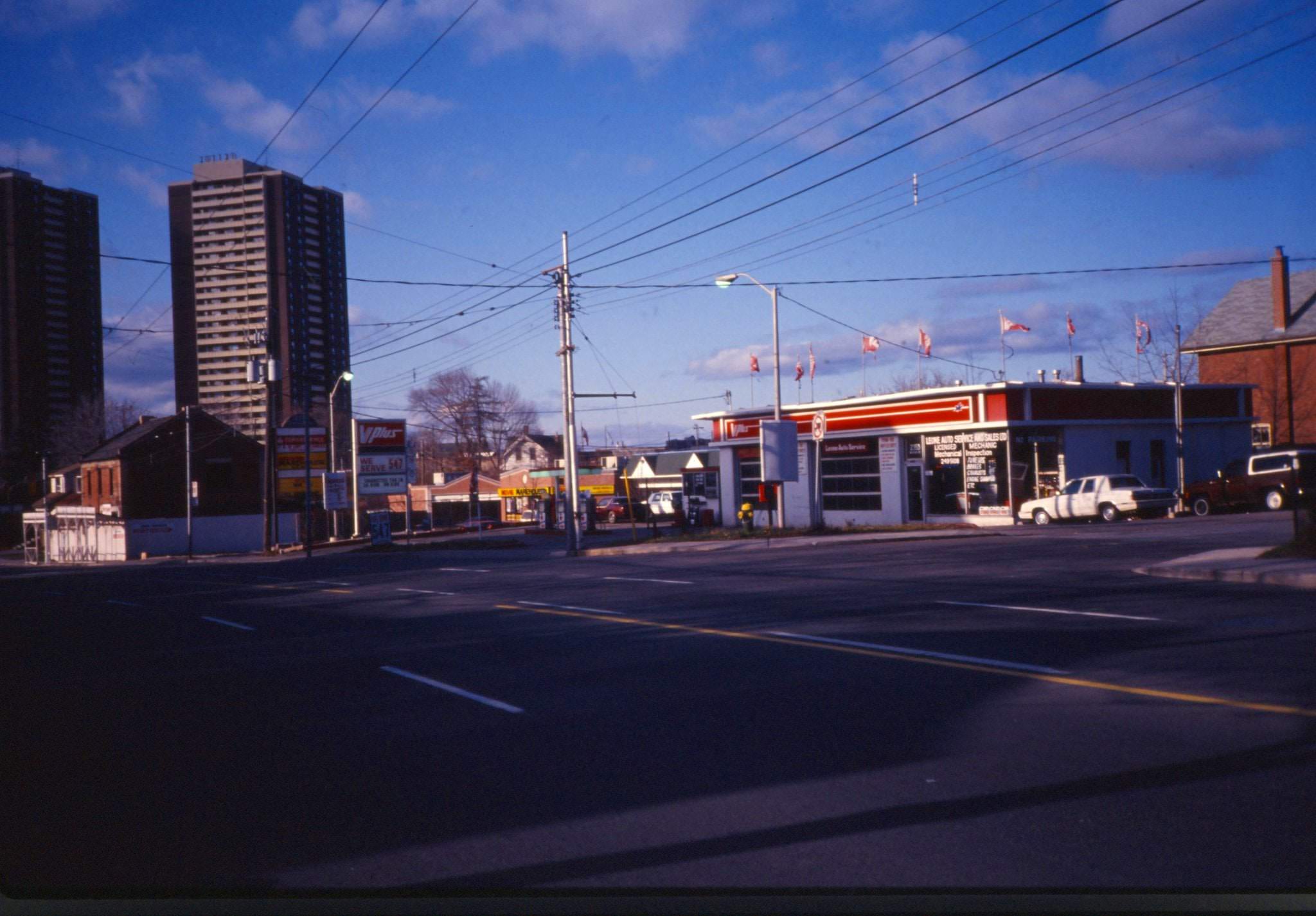 #2 Similar view of the service station at Weston Road and Parke 1991