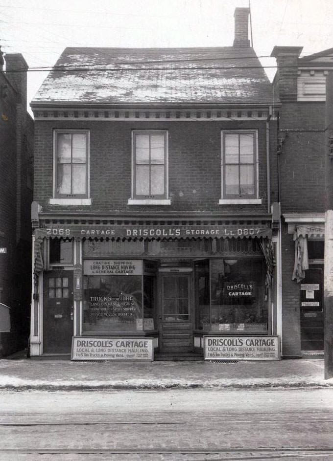 #70 Driscoll’s Cartage – 2068 Dundas Street West, 1929