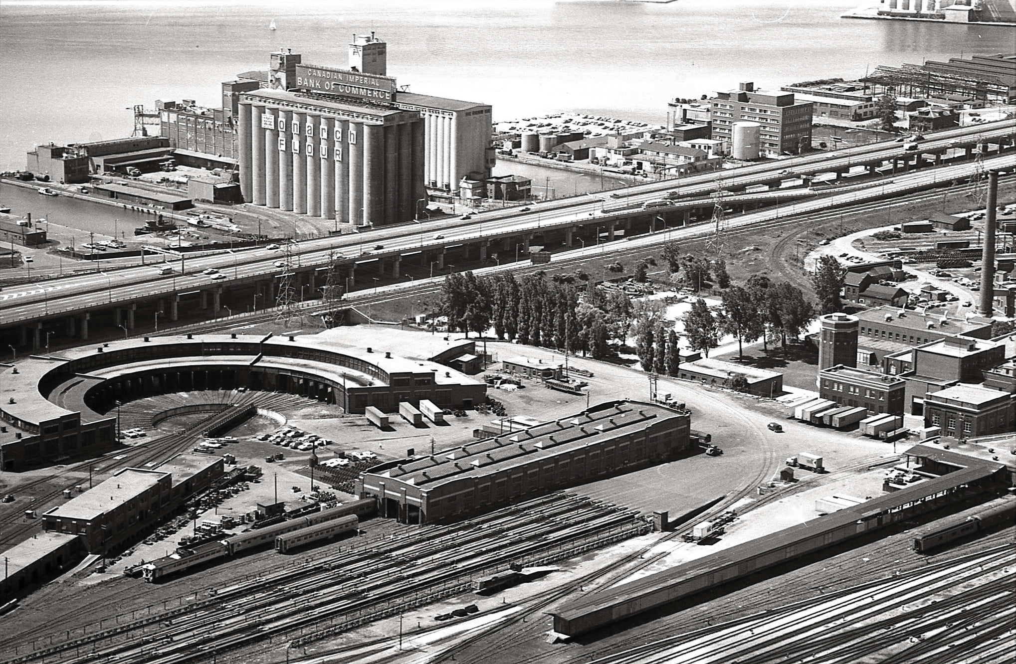 #135 One for the railfans. John Street Roundhouse, late 1960s