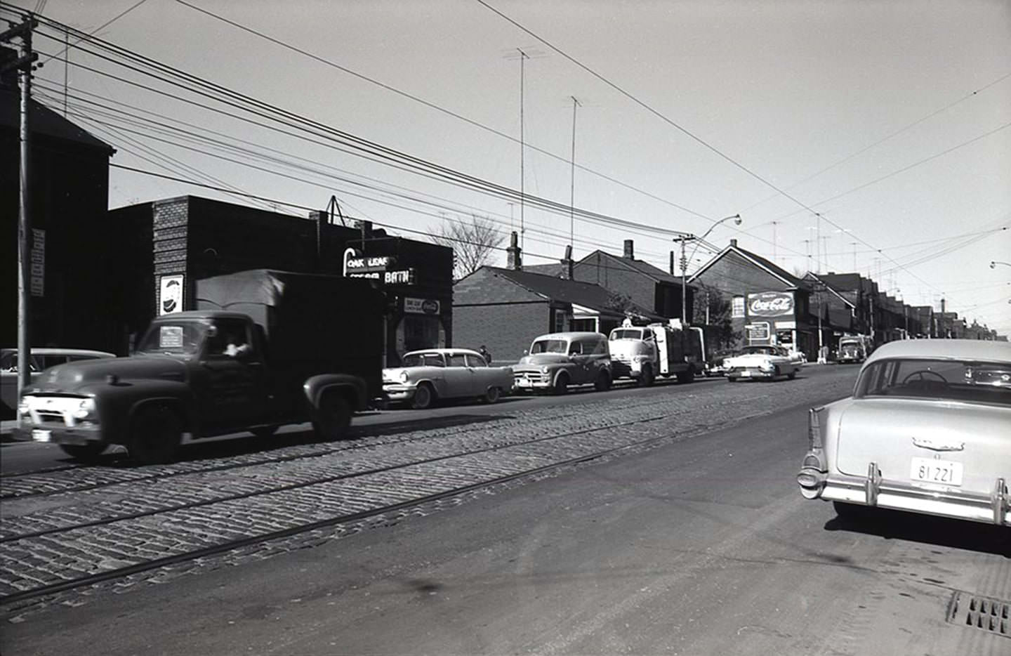 #71 Bathurst, north of Queen. A late 1950s view of the Oak Leaf Steam Baths (closed in 2015).