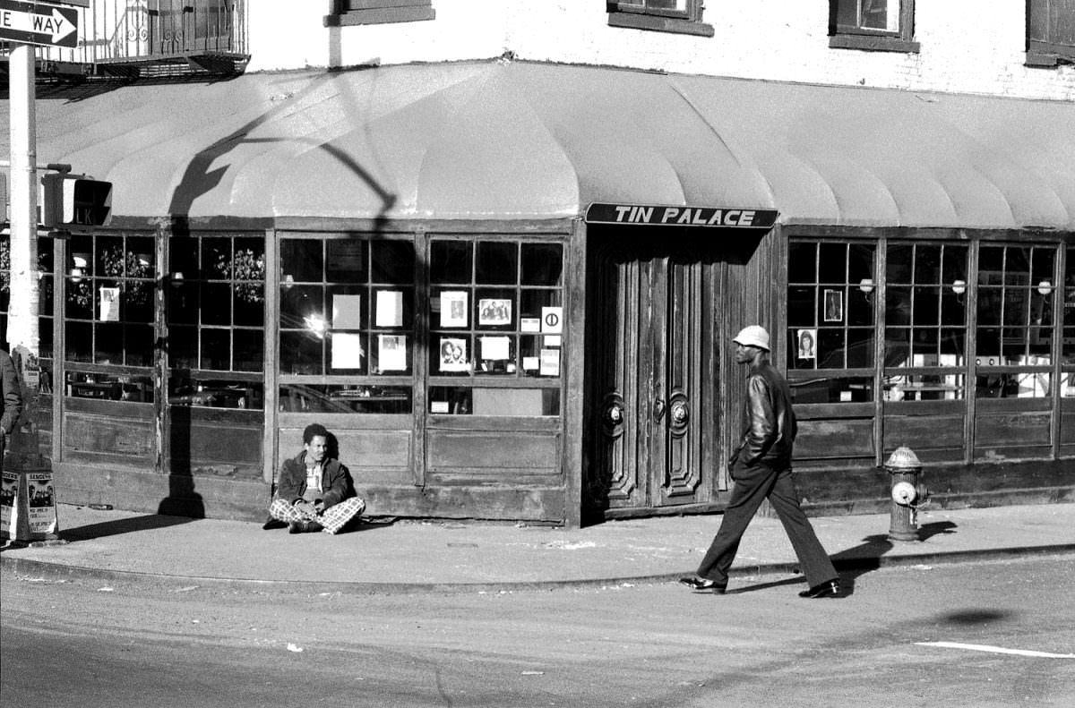 #15 The Tin Palace, jazz nightclub, at 2nd St. & Bowery, East Village, Manhattan, 1978