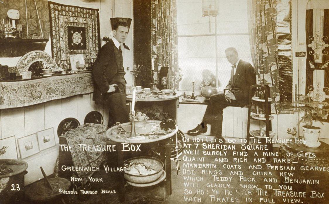 #6 Teddy Peck and Romayne Benjamin in their retail shop, The Treasure Box, 1920