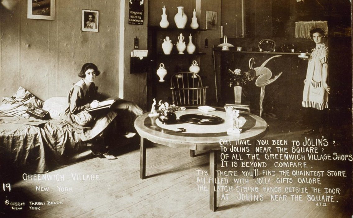 #56 Joan Schromache and Lin inside their shop, Jolin’s, 1926