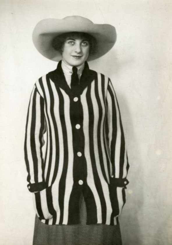 #25 Blazer sweater & felt hat; Forsythe