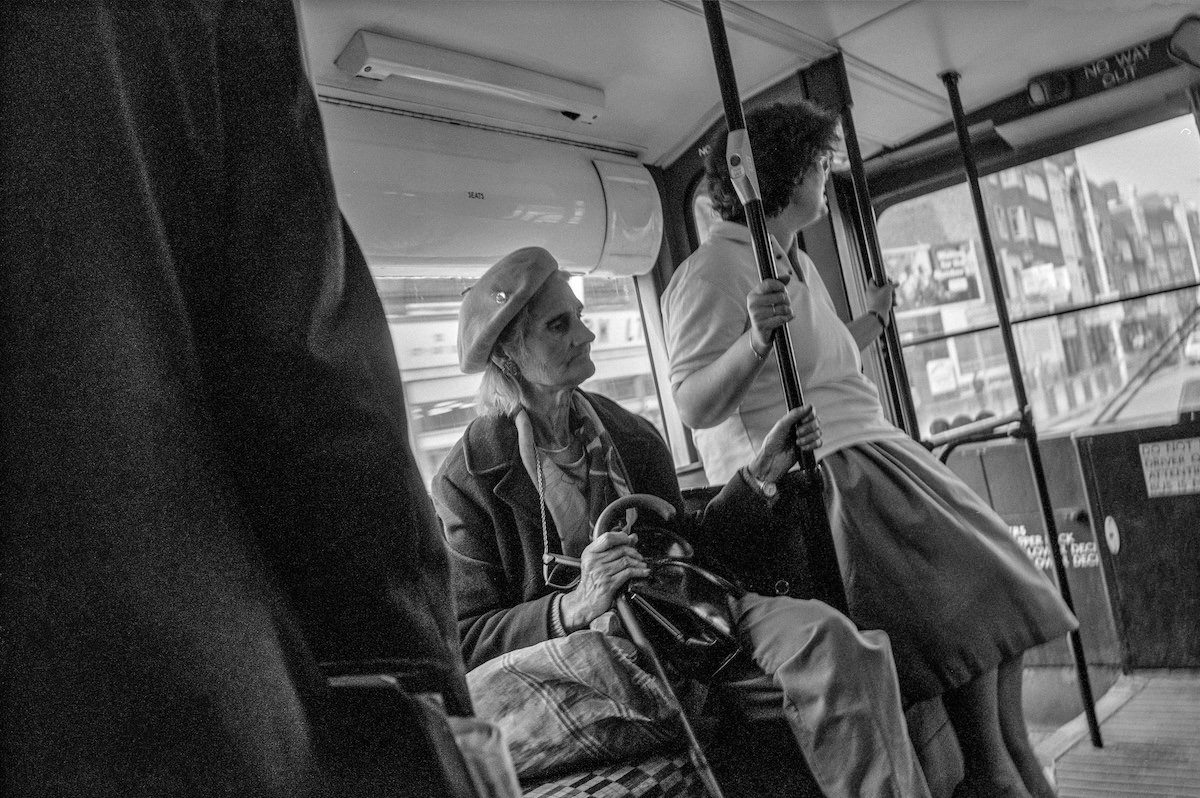 #4 Passengers, Bus, Aldgate, Tower Hamlets, 1991