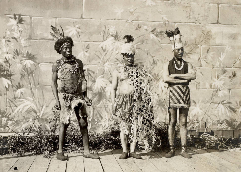 #1 William E. Mack depicting ‘Africa’, Clarence E. Fleming as the ‘Oceanic Islands’ and Frank Ferguson as ‘Australia’ in the Masque, Pageant and Masque of St. Louis