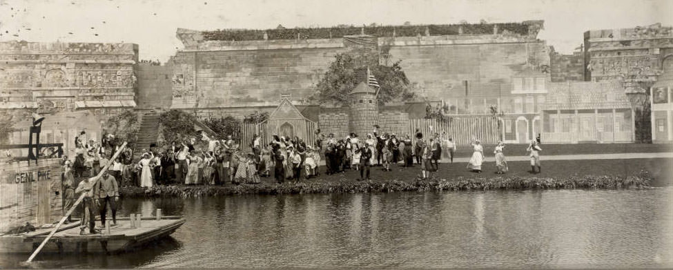 #34 Arrival of ‘Gen. Pike’, the first steamboat, Pageant, 1914