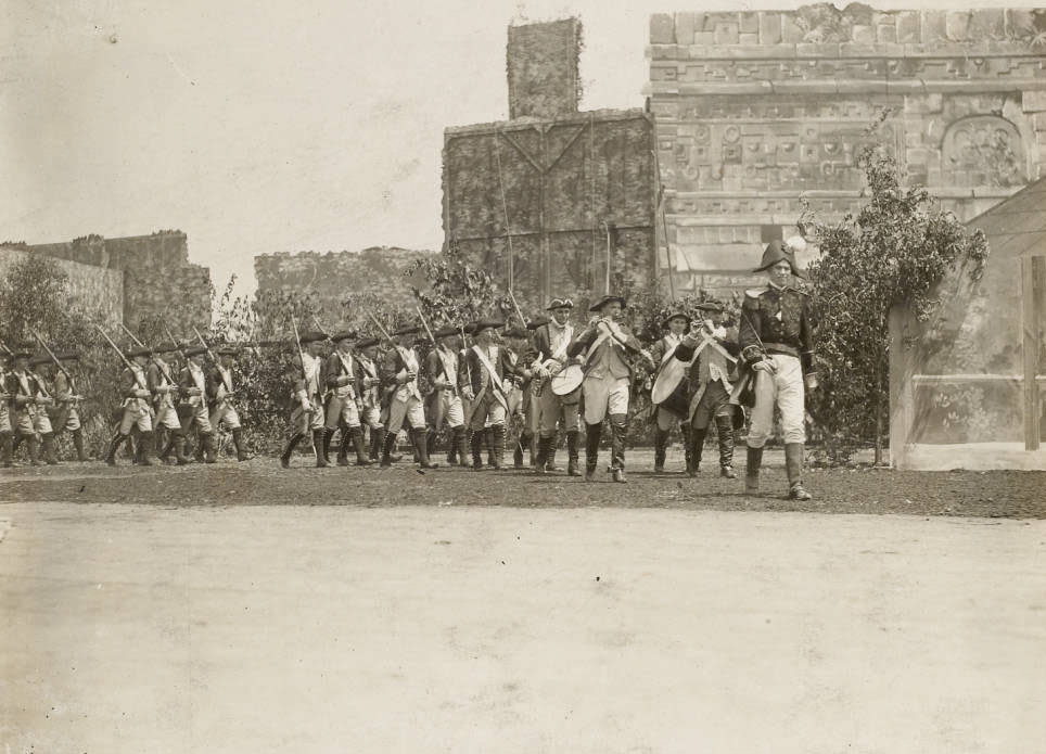 #35 Arrival of Captain Stoddard and his troops, Pageant, 1914