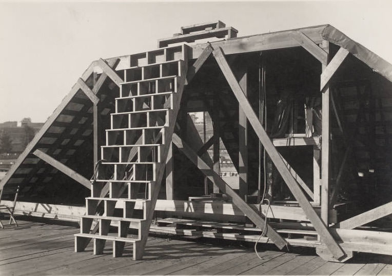 #49 Construction of the stage for the Pageant and Masque of St. Louis, 1914