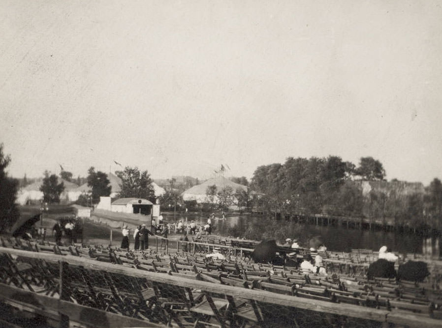 #93 Seats set up for performances of the Pageant and Masque of St. Louis, 1914