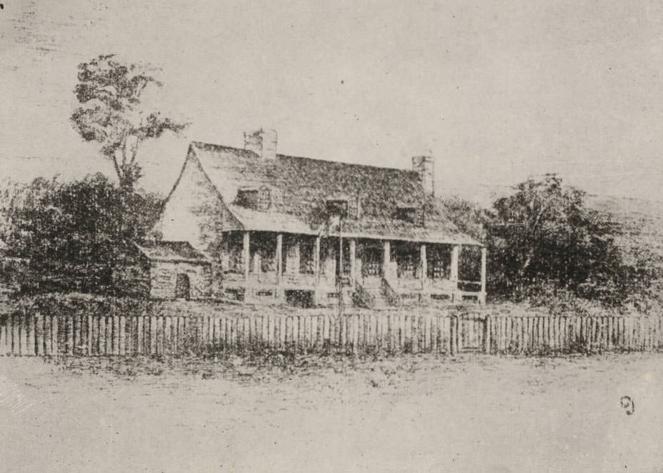 #95 Sketch of a French colonial style house, 1914