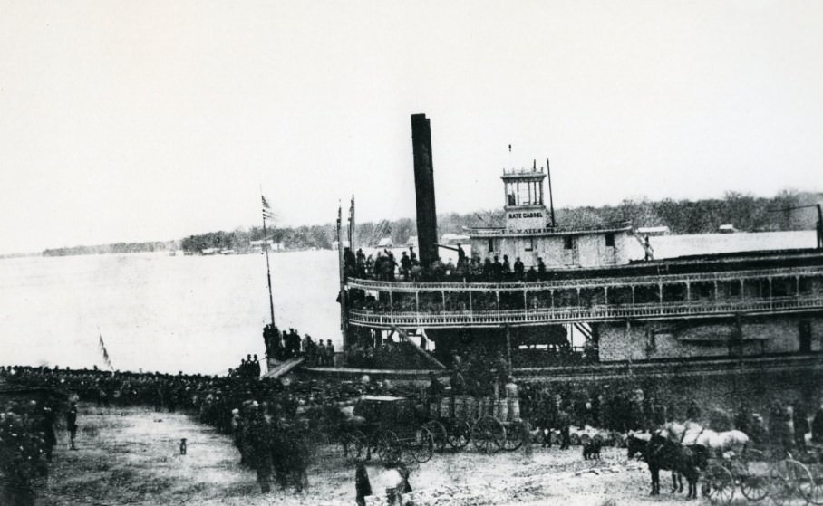 #1 Sternwheeler Kate Cassel, built 1854 and dismantled 1863.
