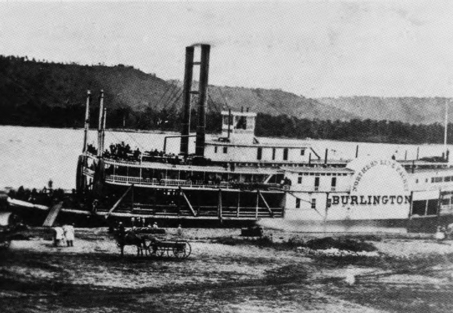 #11 Steamer Burlington a levee, 1860