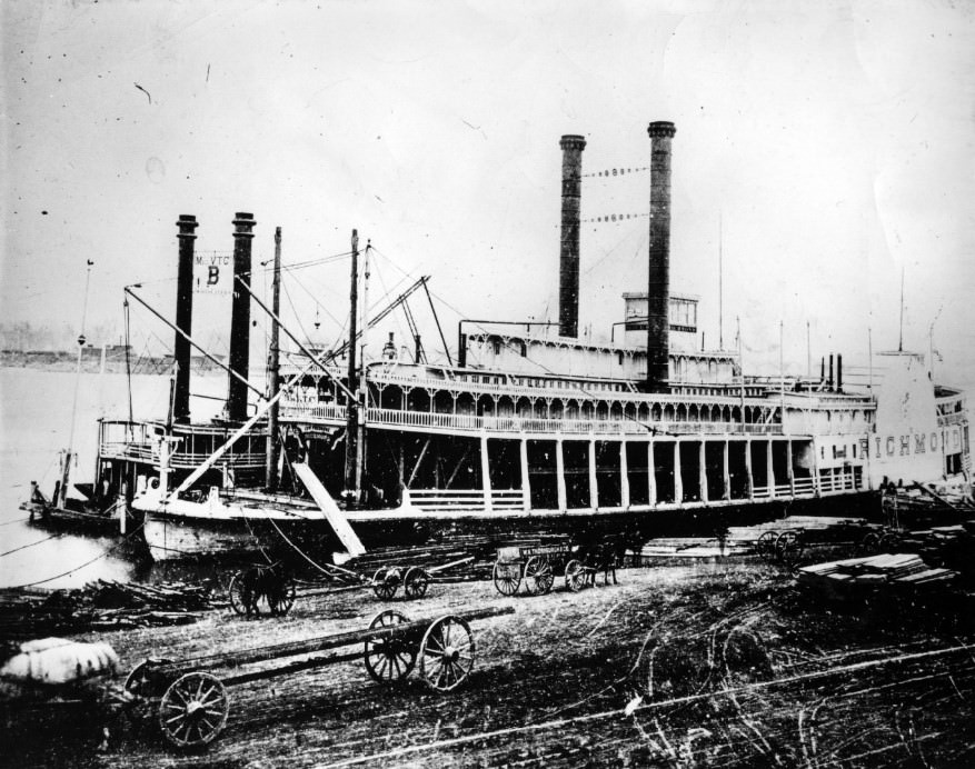 #2 Scene showing steamer Richmond in St. Louis, 1870