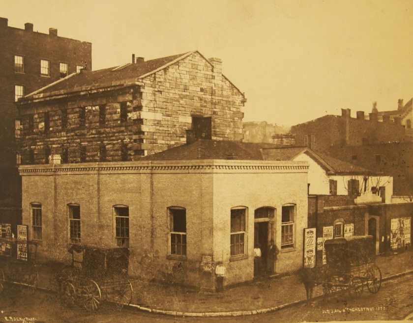 #11 Old Jail 6th + Chestnut, 1870.