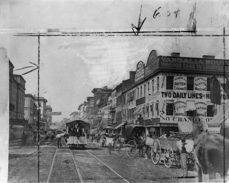 #26 St. Louis on a Busy Day- in 1870.