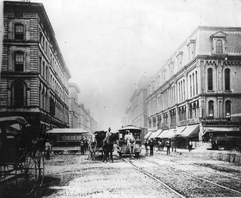 #29 Fourth and Washington, looking south, 1878