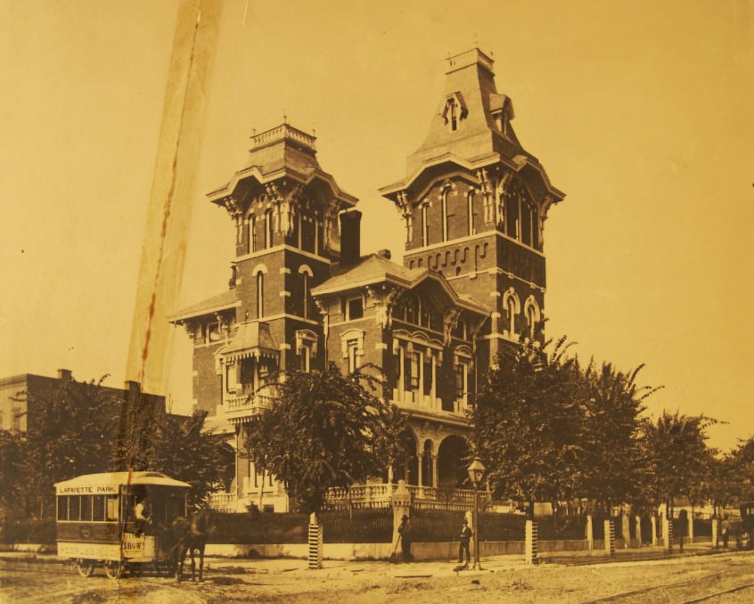 #6 Cracker Castle at the corner of St. Ange and Chouteau in 1870.