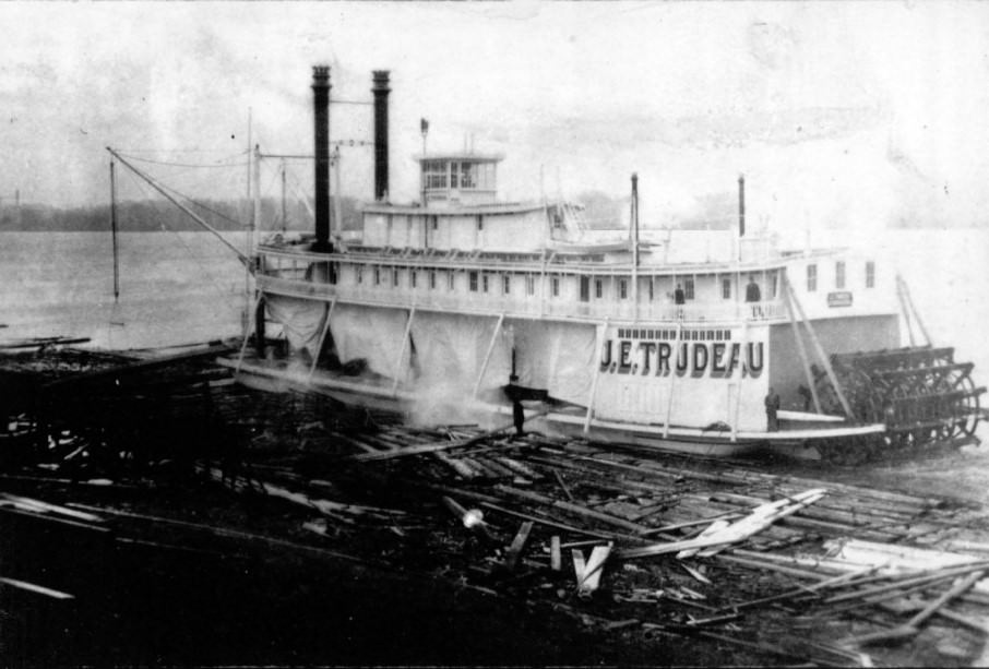 #10 The J. E. Trudeau just after launching at the Howard Shipyards of Jeffersonville, Indiana for the New Orleans and Bayou trade.