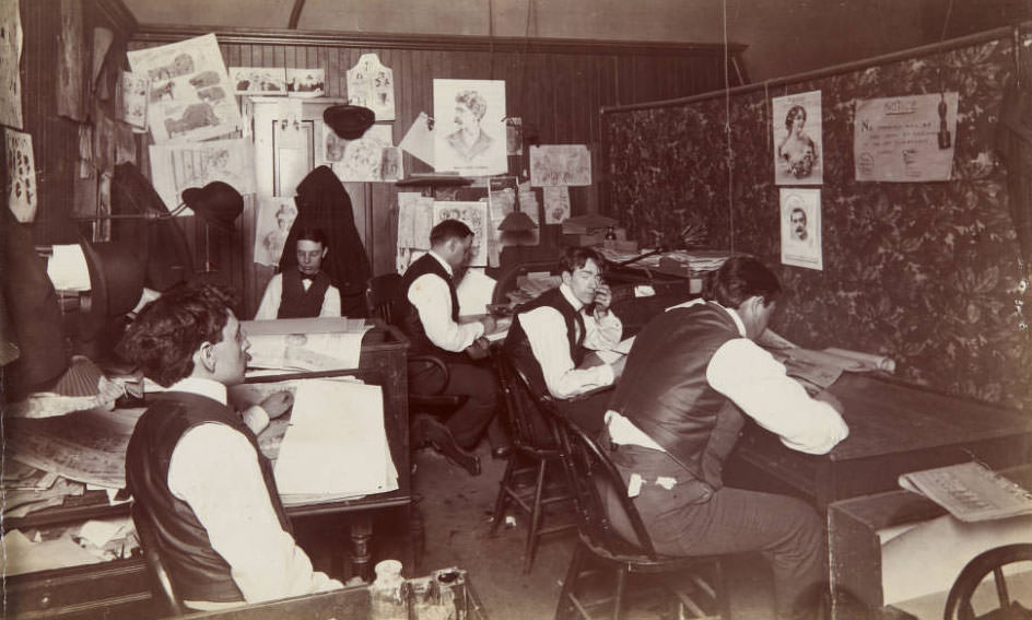 #53 Art Department employees at work, 1899
