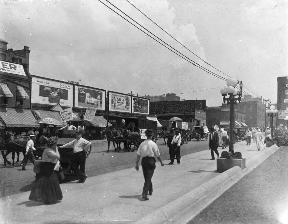 #21 View of Market street looking north east toward Twelfth, 1925