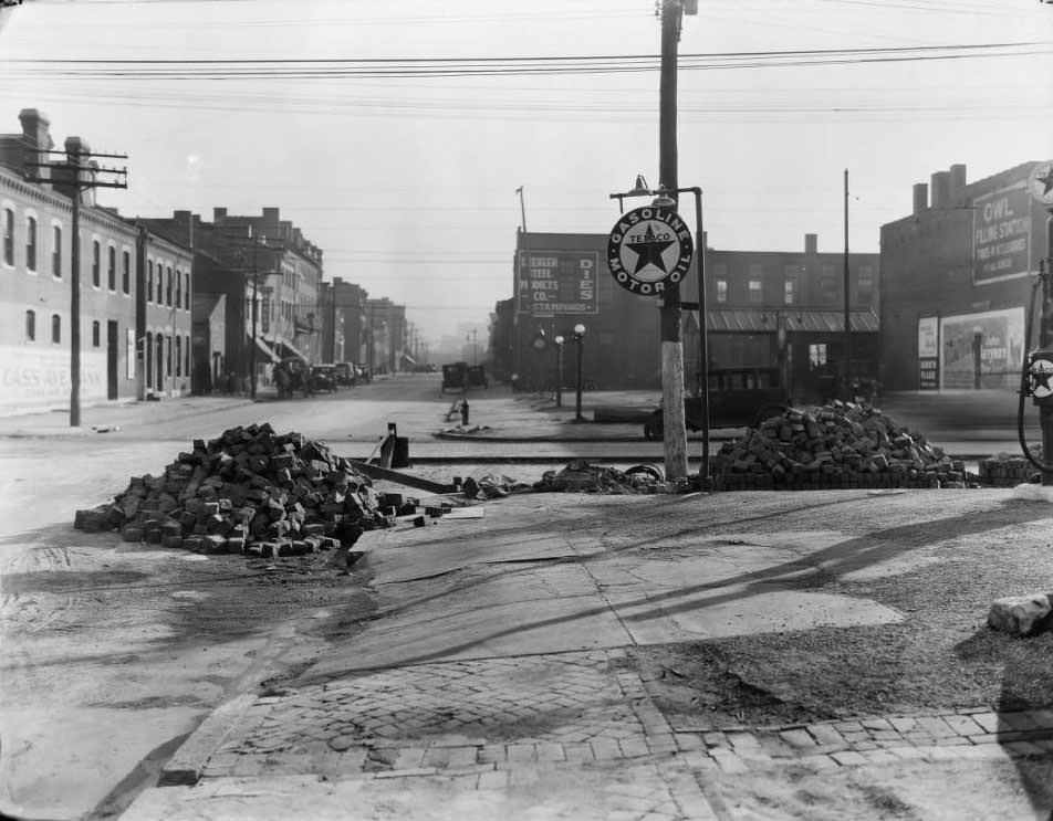 #22 South view down Thirteenth Street at Cass Ave. Beehler Steel Products Co. was at 1439 North 13th Street, 1925