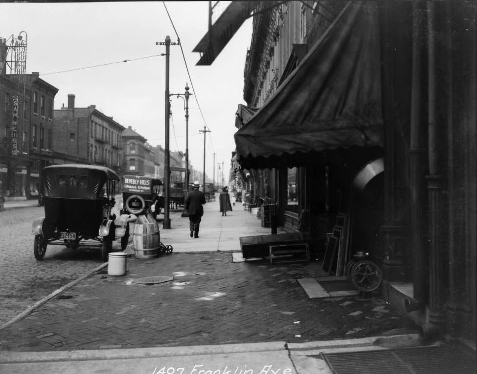 #35 View of the 1400 block of Franklin from 1407, 1925