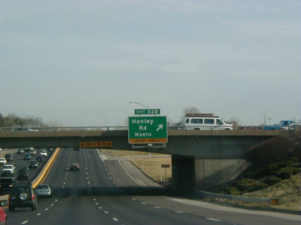 #29 Interstate 64, US 40 at Hanley Rd north exit, 1999