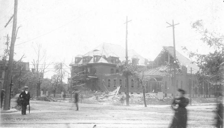 #29 This church, located on the southeast corner of Lafayette and Mississippi Avenues across the street from Lafayette Park, had been built in 1888.