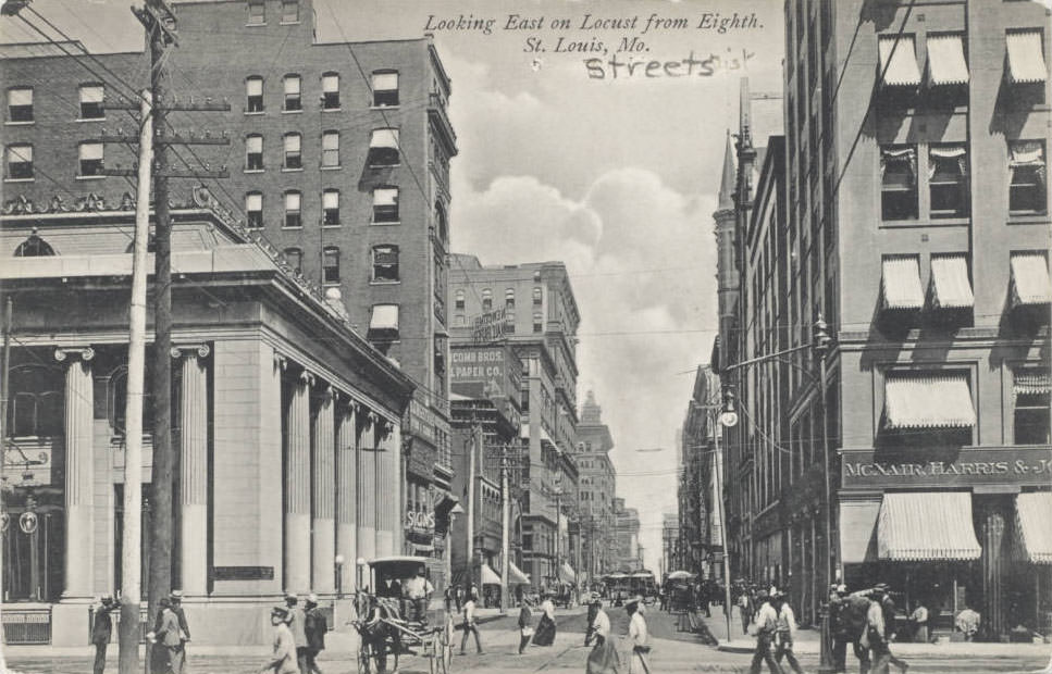 #156 Looking east on Locust from Eighth, St. Louis, 1910