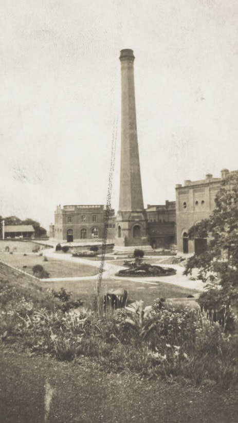 #159 The Low Service Pumping Station at the Chain of Rocks waterworks, St. Louis, 1915
