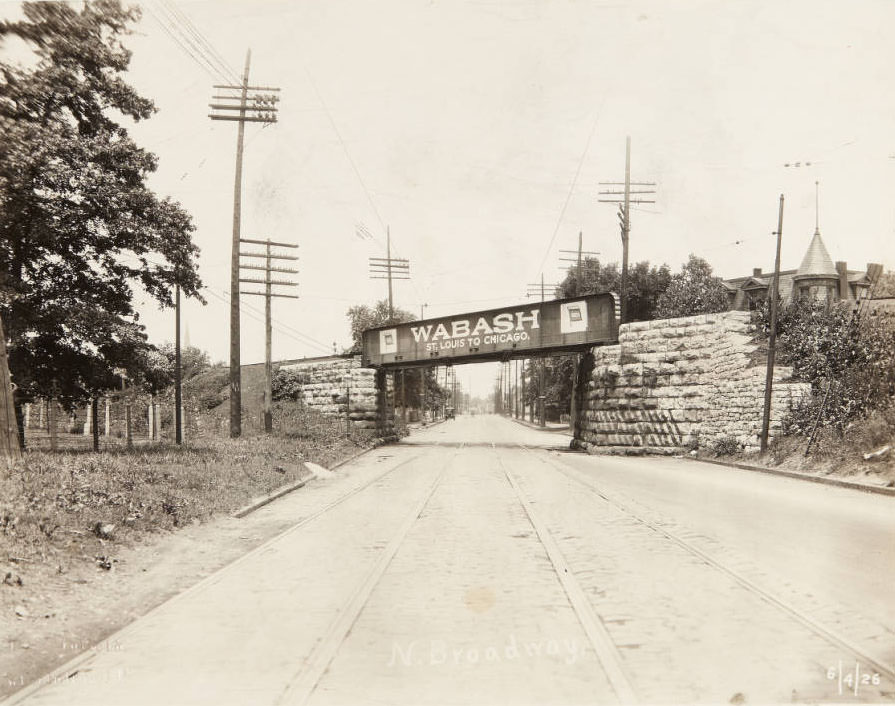 #93 A railroad bridge over North Broadway near the Baden neighborhood.