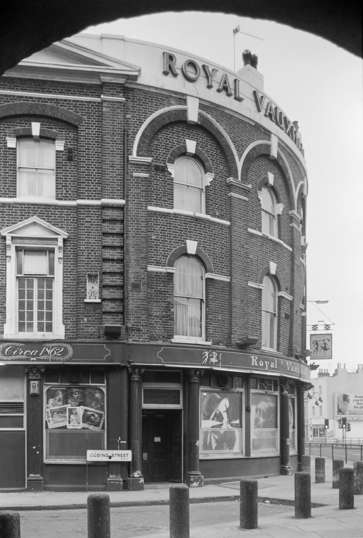 #10 The Royal Vauxhall Tavern, Goding St, Vauxhall, Lambeth, 1986