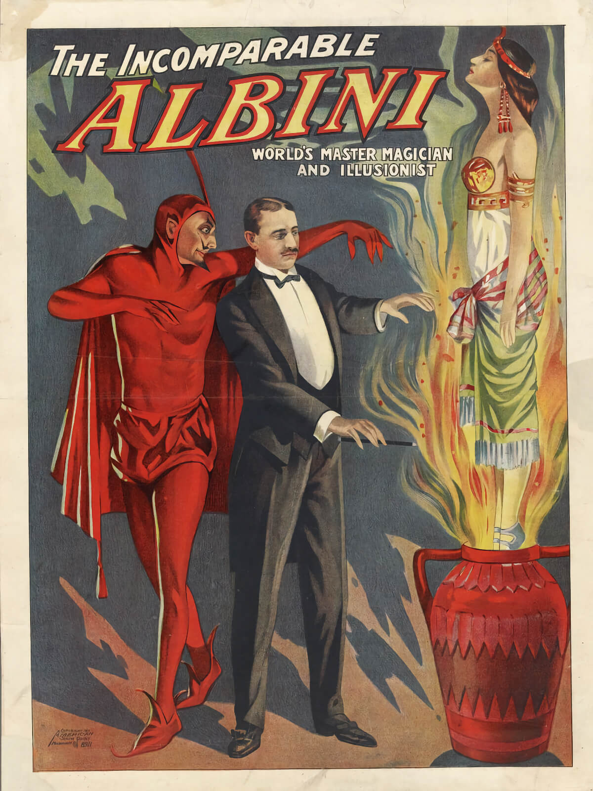 #9 Albini the Magician Poster, 1911