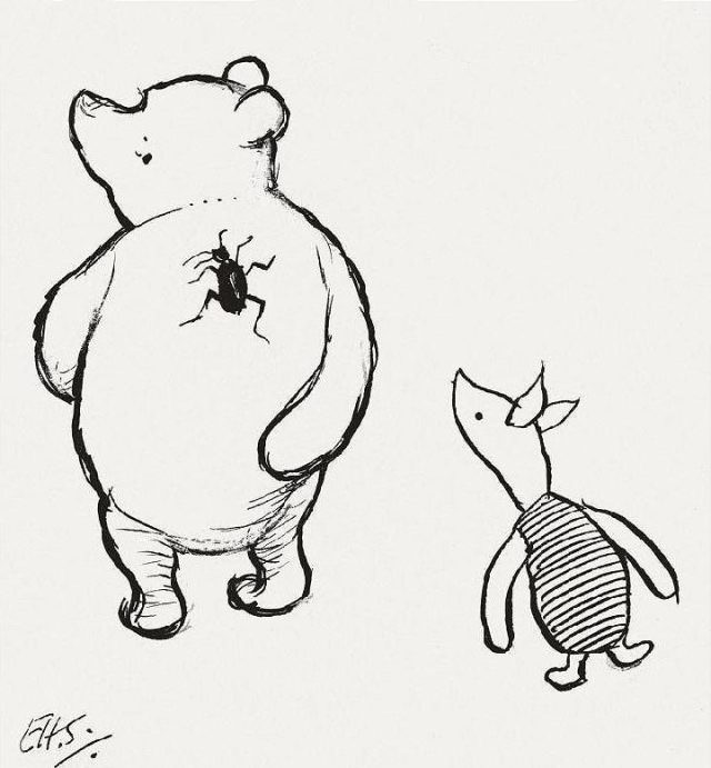 #22 “Pooh!” he cried. There’s something climbing up your back.