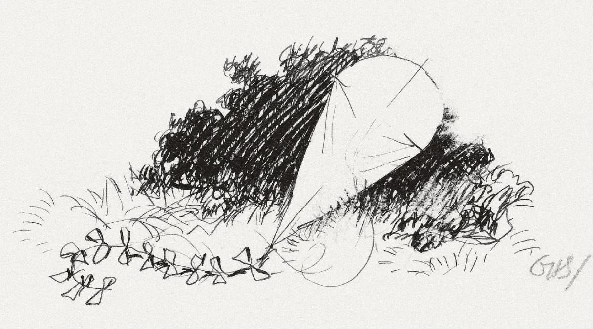 #24 Tailpiece illustration to AA Milne’s ‘Wind on the Hill