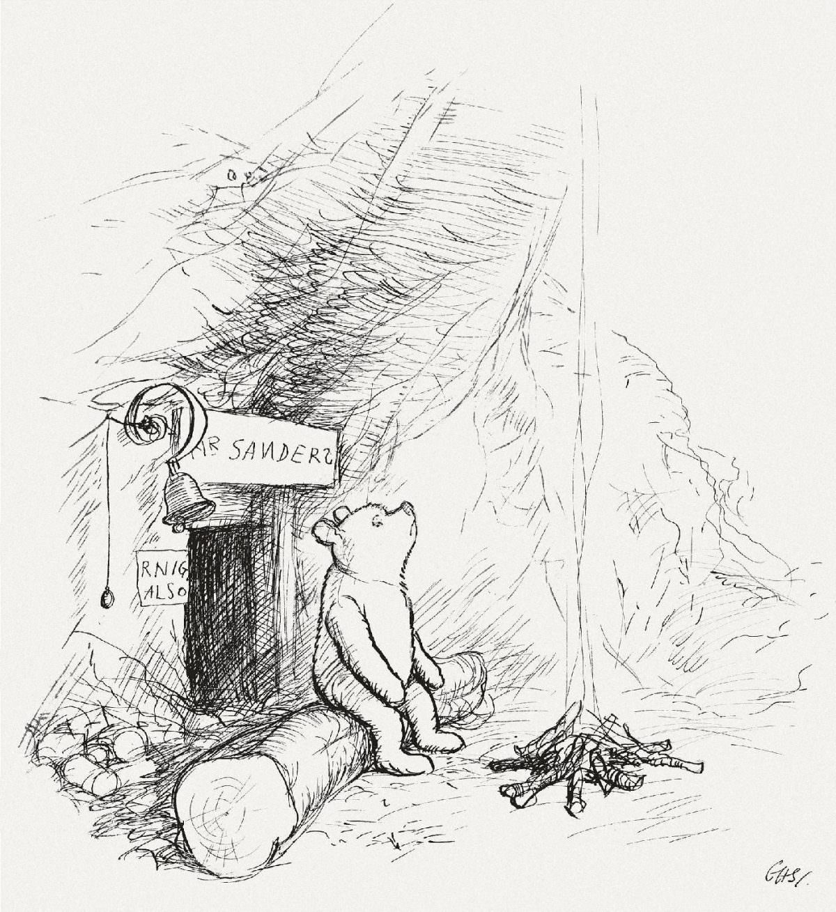 #26 Winnie-the-Pooh lived in a forest all by himself under the name of Sanders.“What does ‘under the name’ mean? asked Christopher Robin. It means he had the name over the door in gold letters, and lived under it…